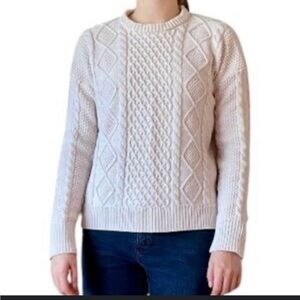 KERSH Wool Blend Off White Cable Knit Sweater Women's sz Medium